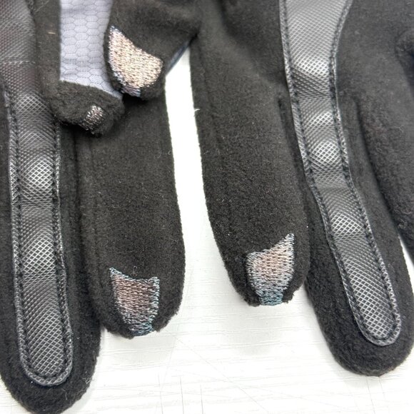 Isotoner Aris 115 Tech Touch Fleece Gloves One Size Gray Black - Picture 3 of 5